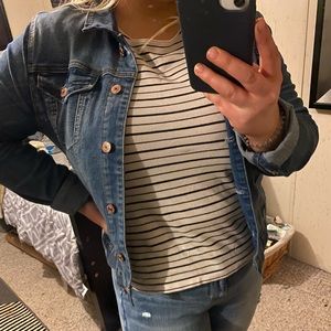 Striped layering sweater